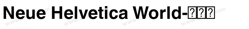 Neue Helvetica World字体转换